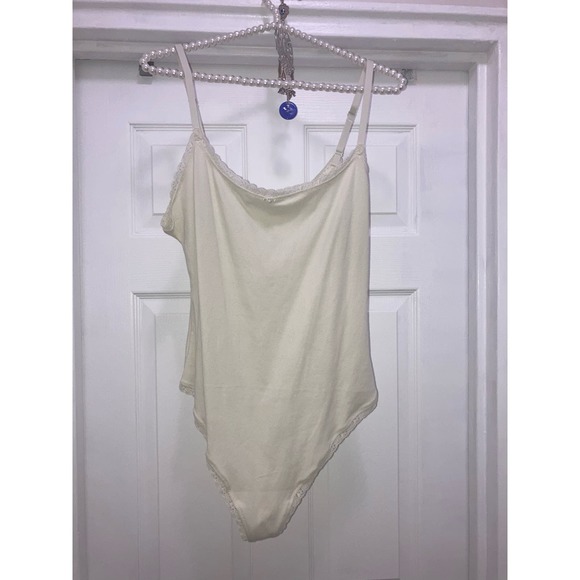 Retired Skims Size 3X NWT Lace Logo Cami women’s Bodysuit Bone Pointelle - Picture 4 of 8